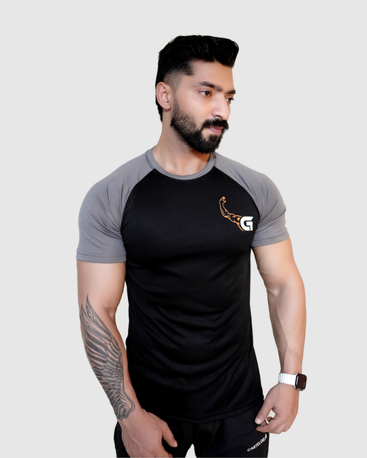 Raglan Baseball Gray-black